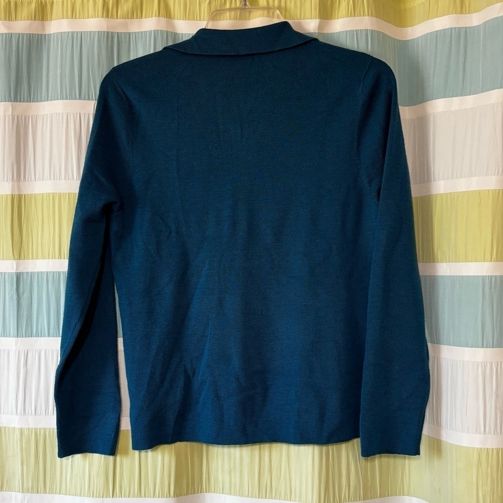 Charter Club Soft Wool Sweater Teal Sz Medium Petite - Picture 6 of 9